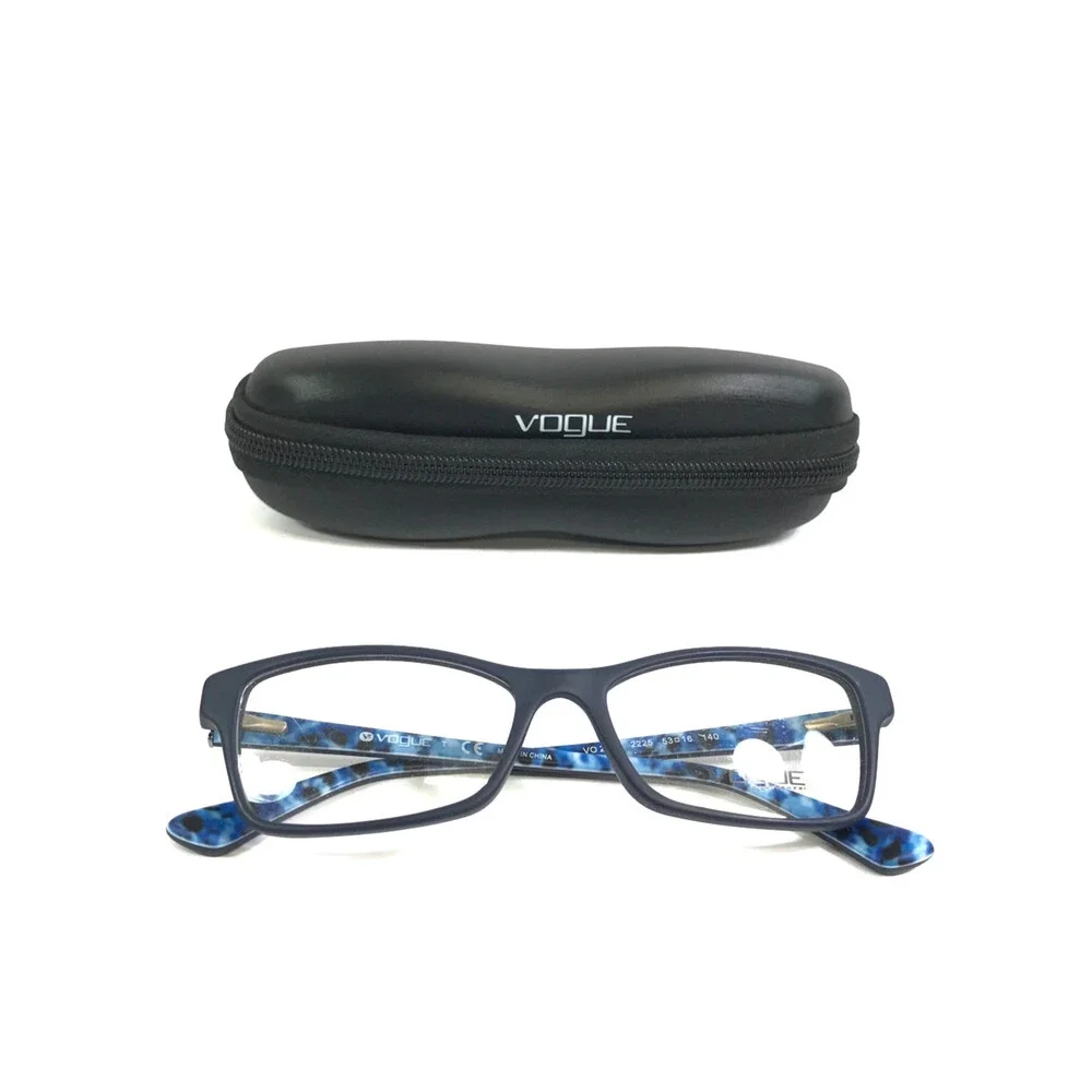Vogue Eyeglasses Frames VO2886 2225 Matte Blue Rectangle Full Rim 53-16-140
